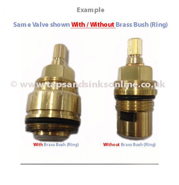 Valve with and without Brass Bush (Ring)