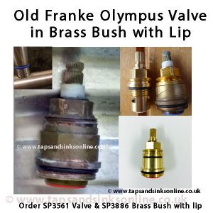 Earlier Franke Olympus Valve and Bush with lip SP3886