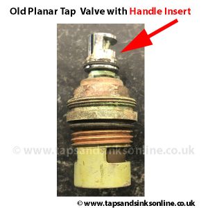 Old Planar Valve with Handle Insert Covering splines