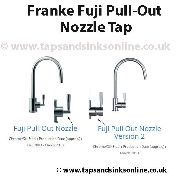 Franke Fuji Pull Out Taps Version 1 & 2 