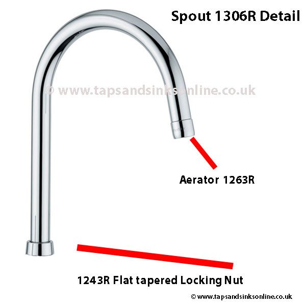 Spout 1306R Detail (shown in Chrome here)