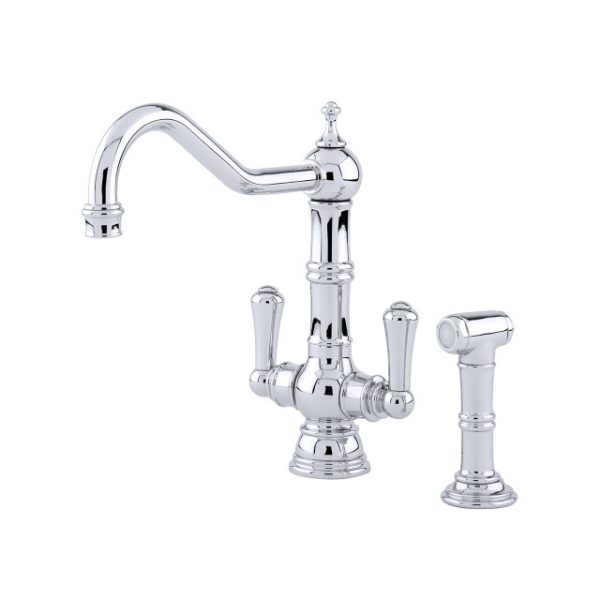Perrin and Rowe 4766 Picardie Sink Mixer with Levers and Rinse