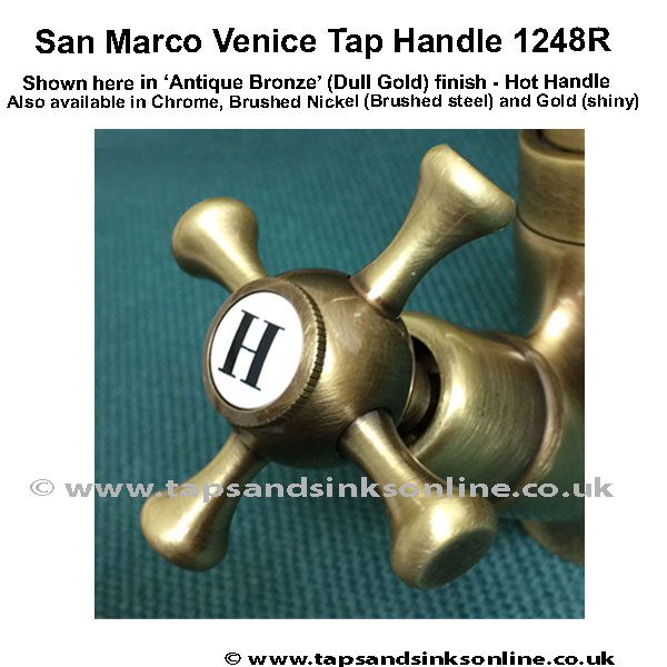 San Marco Venice Tap Handle 1248R Antique Bronze (Dull Gold) finish