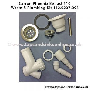 Carron Phoenix Belfast 110 Waste & Plumbing Kit 112.0207.093