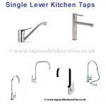 Single lever kitchen taps collage