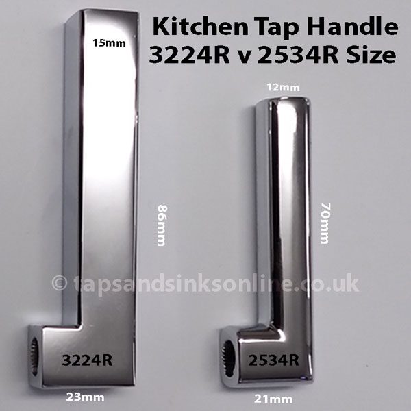 3224R V 2534R Handle Measurements