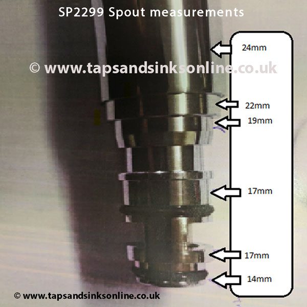 sp2299 spout measurements SP2300 O Ring Kit