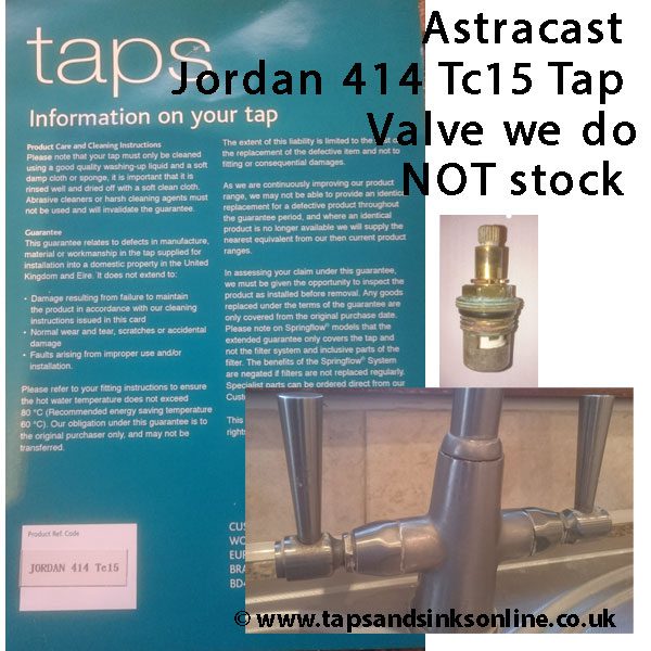 Astracast Jordan 414 TC15 Label NOT stocked