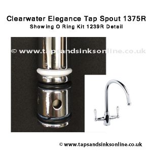 Clearwater Elegance Tap Spout 1375R spout detail 1239R O Ring Kit