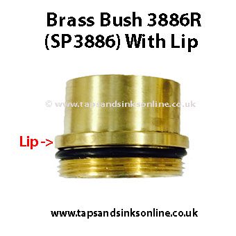 Clearwater Cherika 3886R Brass Bush with Lip