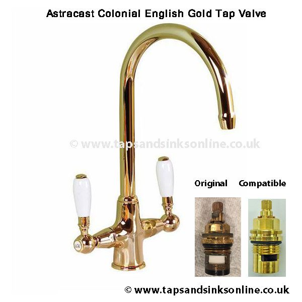Astracast Colonial Monobloc English Gold Tap Valve Compatible