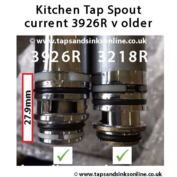 Tap Spout 3926r v older model 3 o rings Infographic Detail