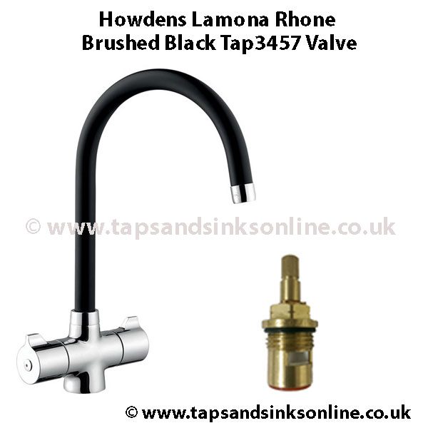 Howdens Lamona Rhone Brushed Black Tap3457 valve