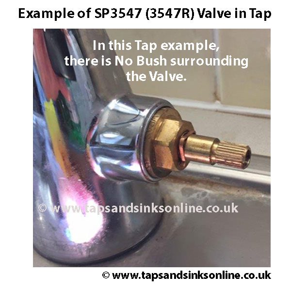 Example of 3547R Valve in Tap, no Bush 