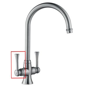 Howdens Adra Brushed Steel Tap3542 handle