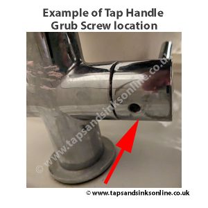 Example of Tap Handle Grub Screw location